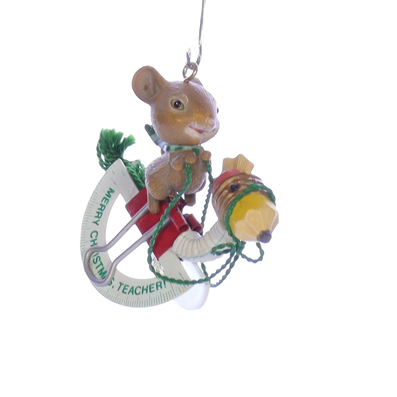 Enesco Treasury of Christmas Ornaments Vintage Artplas Mouse Figurine 830054 2.5" - Image 6