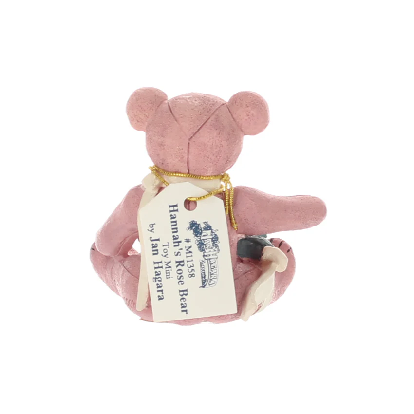 Jan Hagara Vintage  Porcelain Figurine Hannah's Rose Bear M11358 - Image 5
