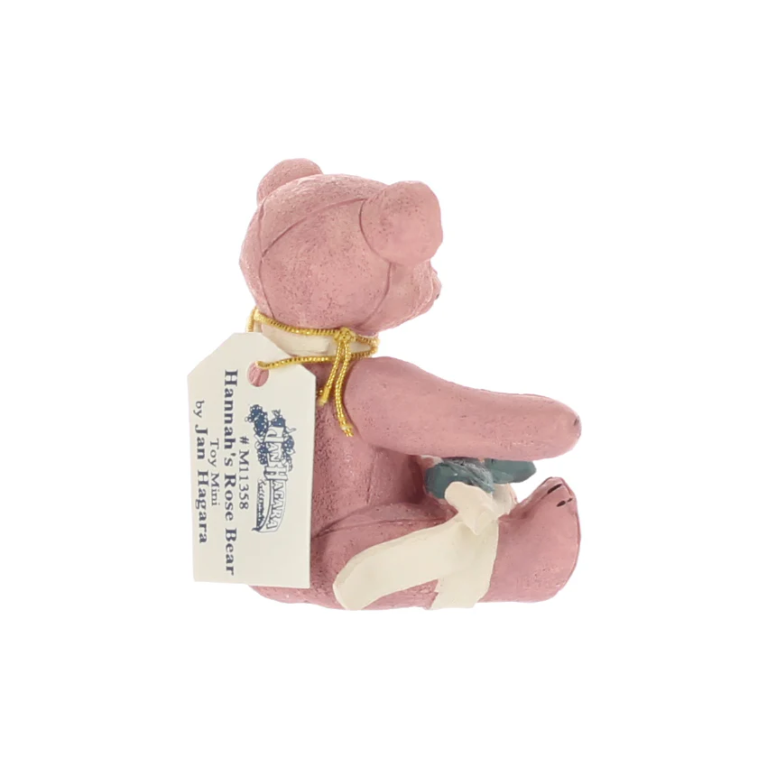 Jan Hagara Vintage  Porcelain Figurine Hannah's Rose Bear M11358 - Image 6