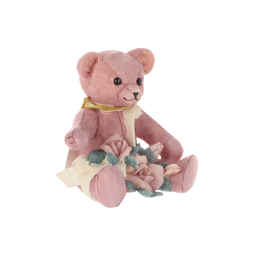 Jan Hagara Vintage  Porcelain Figurine Hannah's Rose Bear M11358 - Image 8