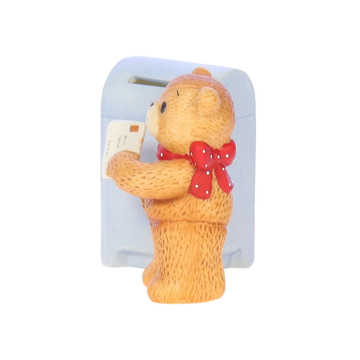 Lucy and Me Vintage 1982 Porcelain Figurine Bear with Mailbox and Letter - Image 3