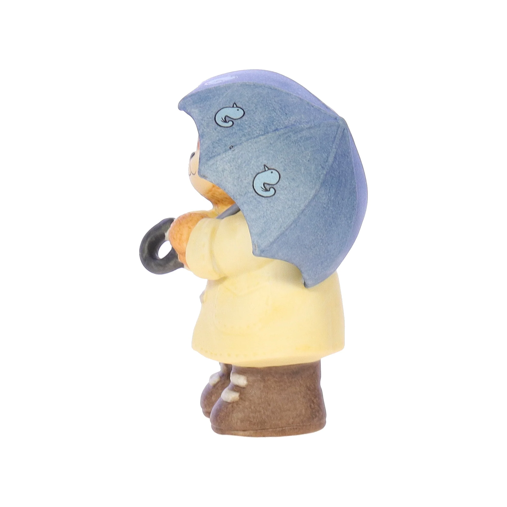 Lucy and Me Vintage 1985 Porcelain Figurine Bear with Raincoat and Umbrella - Image 3