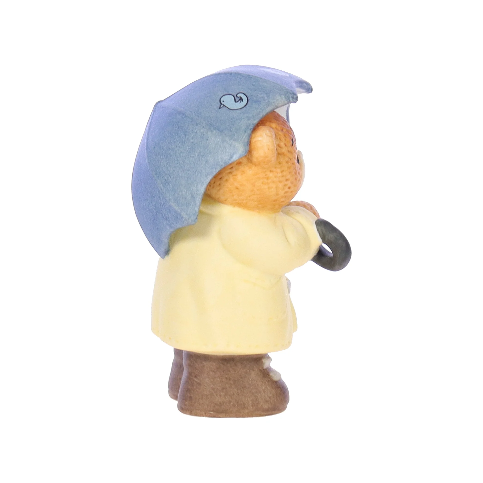 Lucy and Me Vintage 1985 Porcelain Figurine Bear with Raincoat and Umbrella - Image 7
