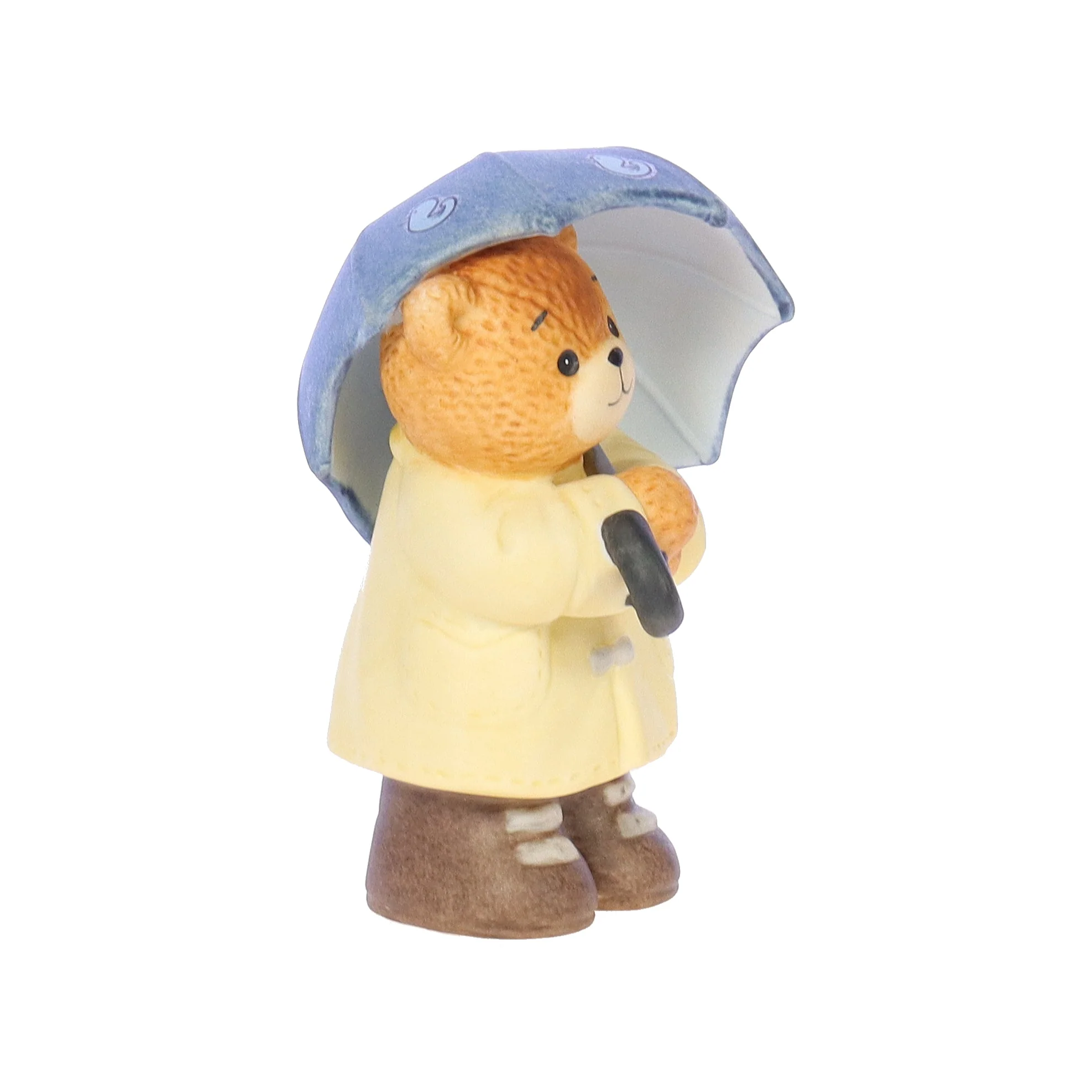 Lucy and Me Vintage 1985 Porcelain Figurine Bear with Raincoat and Umbrella - Image 8
