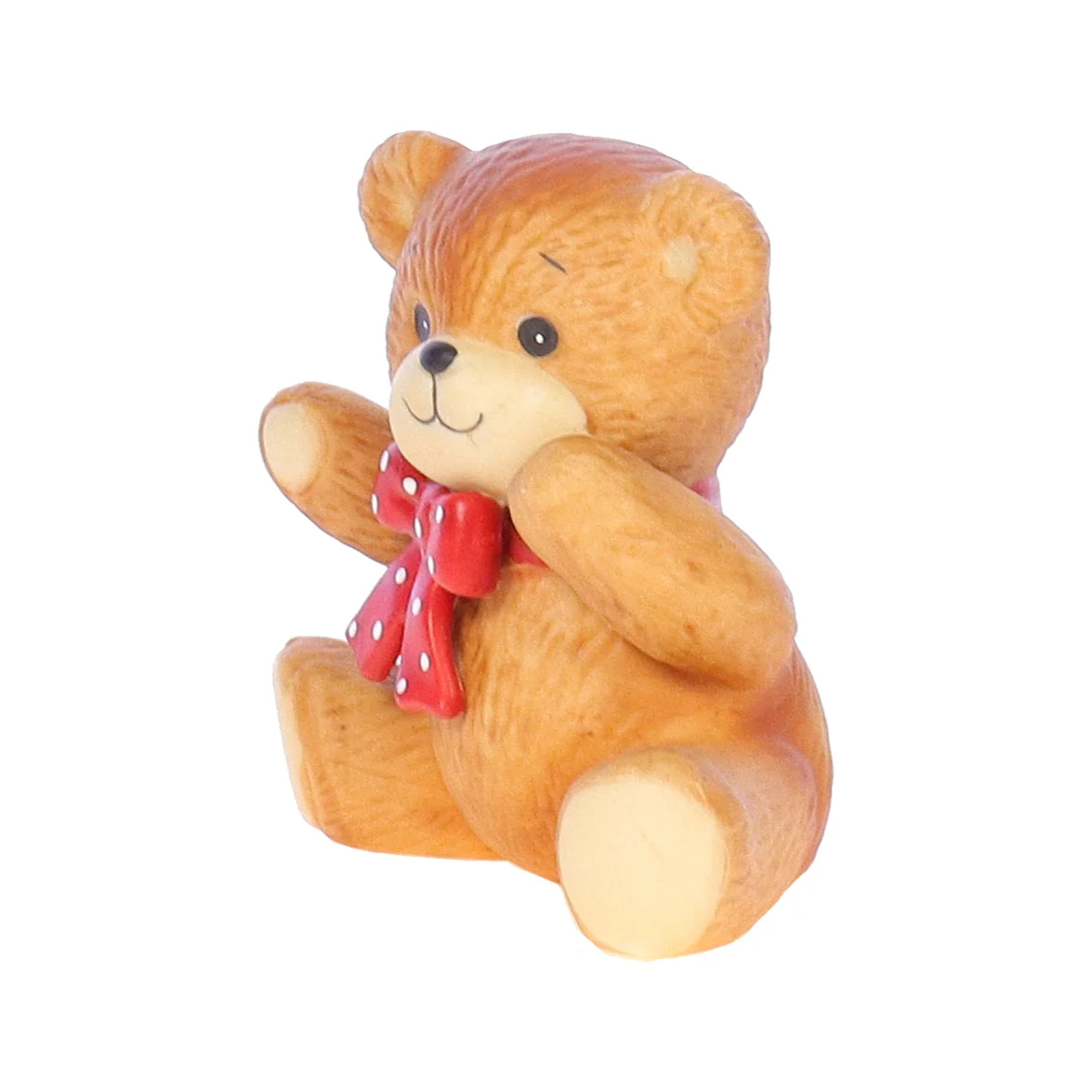 Lucy and Me Vintage 1982 Porcelain Figurine Bear with Red Bow Lucy_And_Me_131 - Image 2