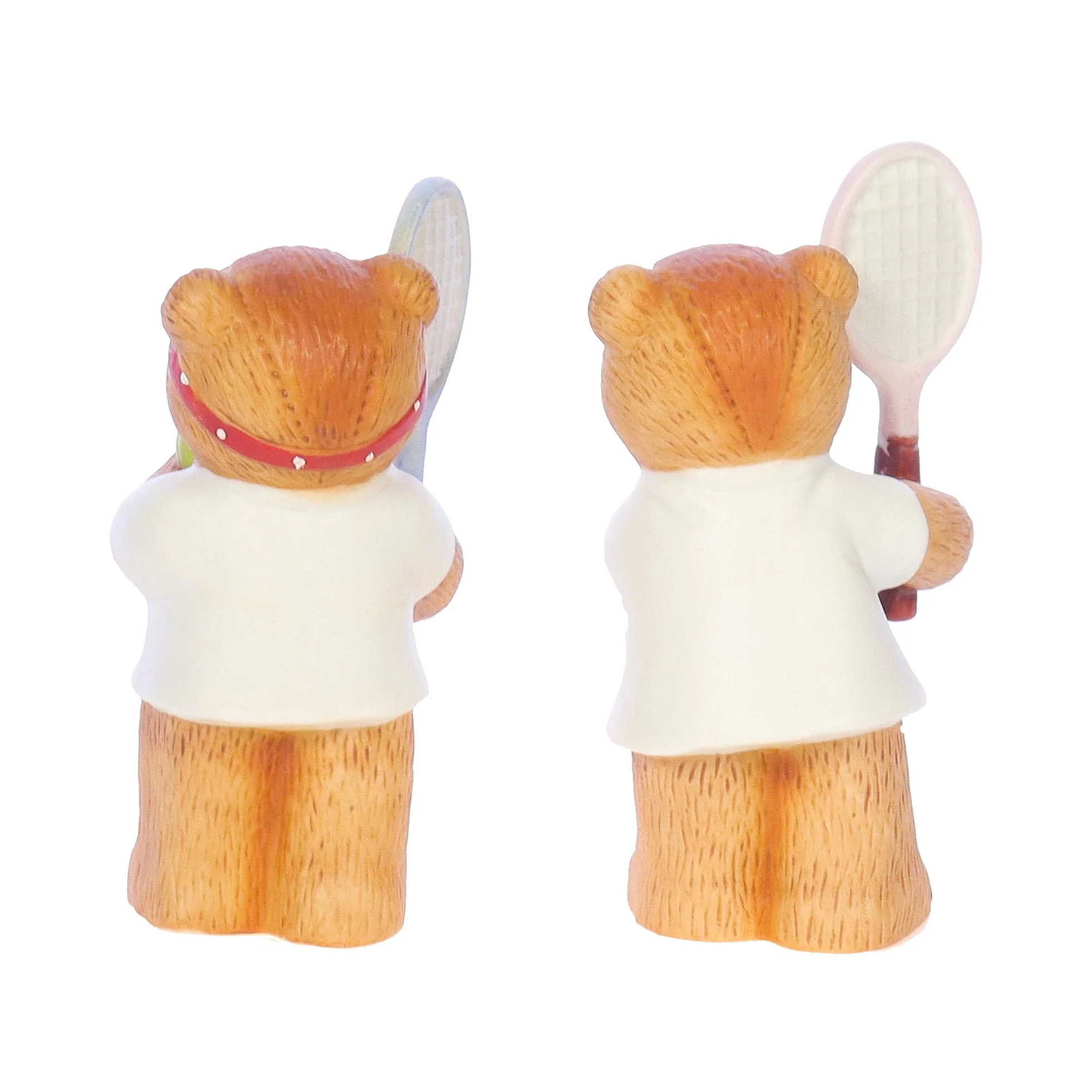 Lucy and Me Vintage 1982 Porcelain Figurine Bears with Tennis Racquets - Image 5