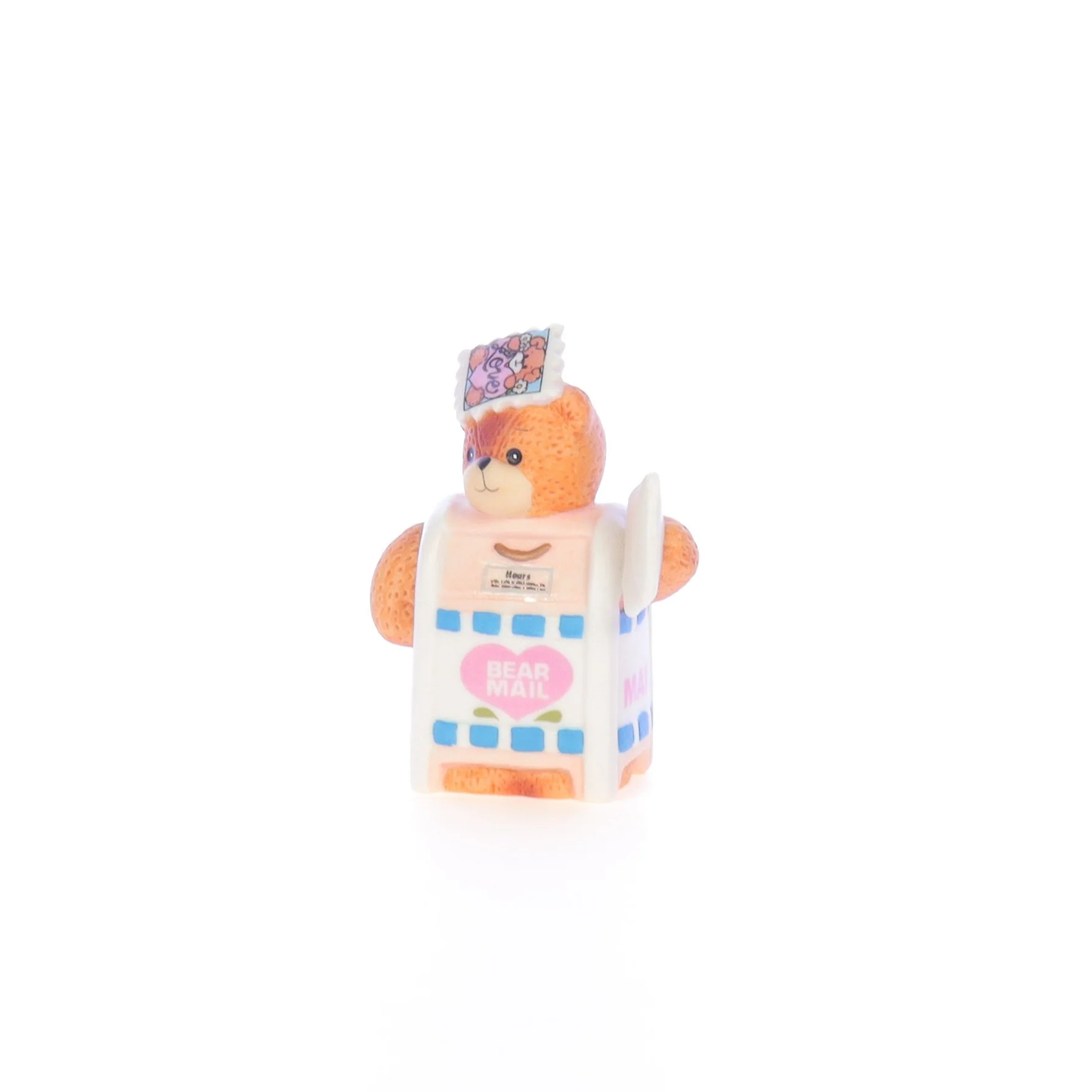 Lucy and Me Vintage  Porcelain Figurine Bear Mail Box with Love Letter - Image 2