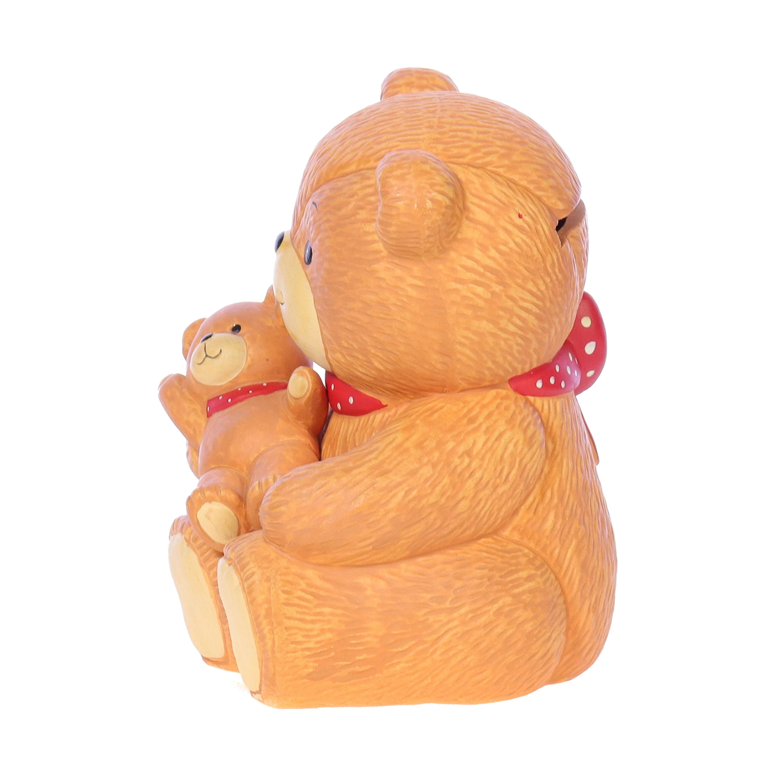 Lucy and Me Vintage 1984 Porcelain Figurine Mommy Bear with Baby Coin Bank - Image 3
