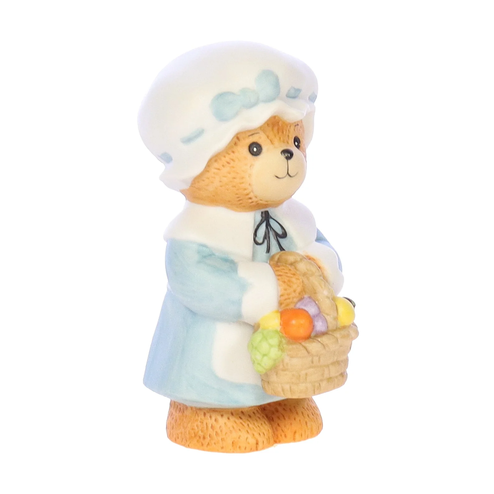 Lucy and Me Vintage 1984 Porcelain Figurine Mother Bear with Fruit Basket - Image 8