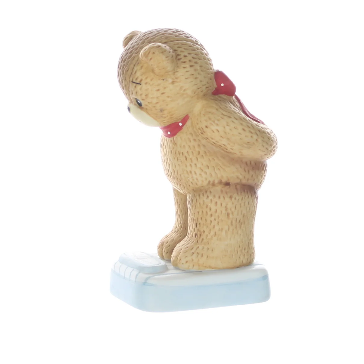 Lucy and Me Vintage 1984 Porcelain Figurine Bear on Scale - Image 3