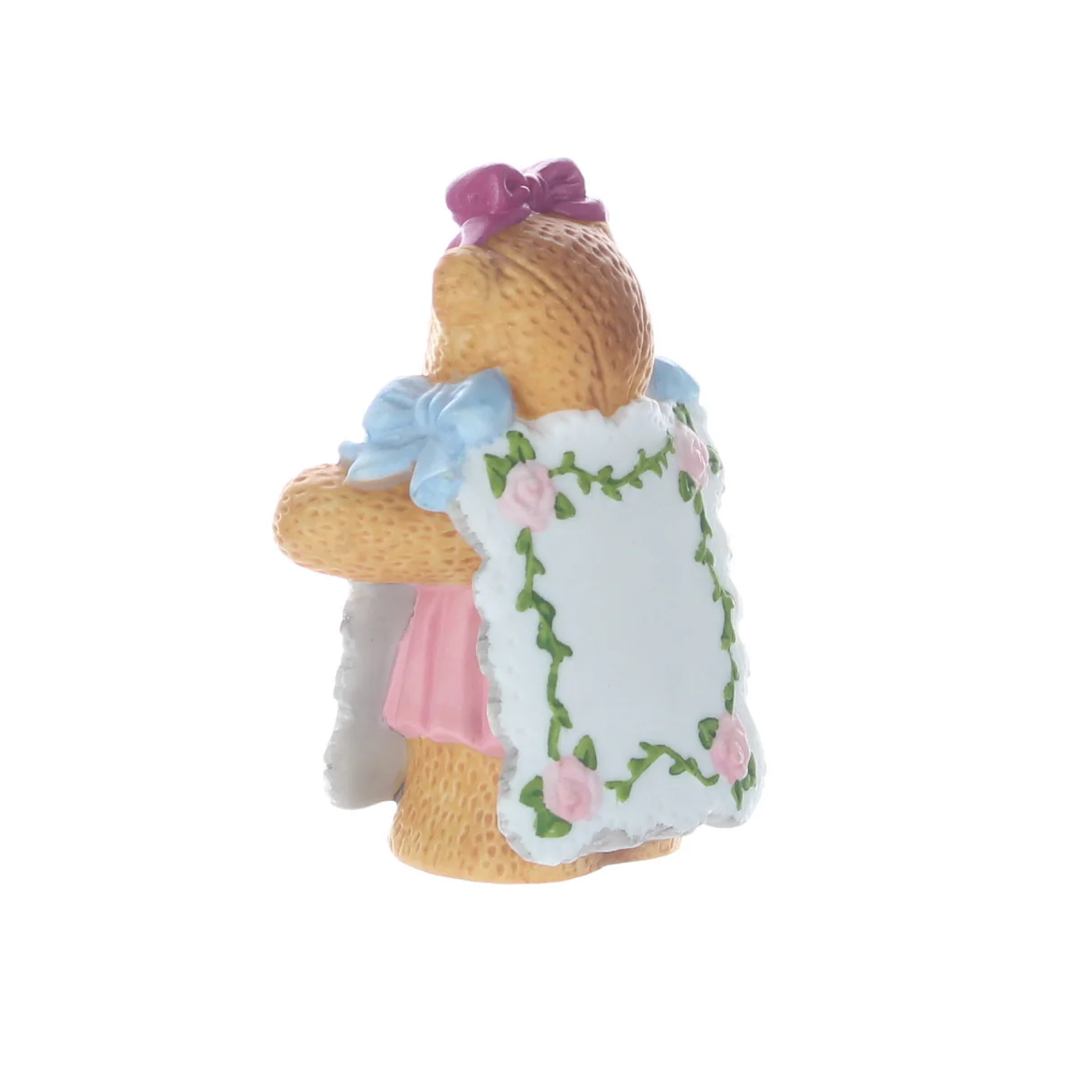 Lucy and Me Vintage 1991 Porcelain Figurine Valentine Heart Sandwich Board Bear - Image 4