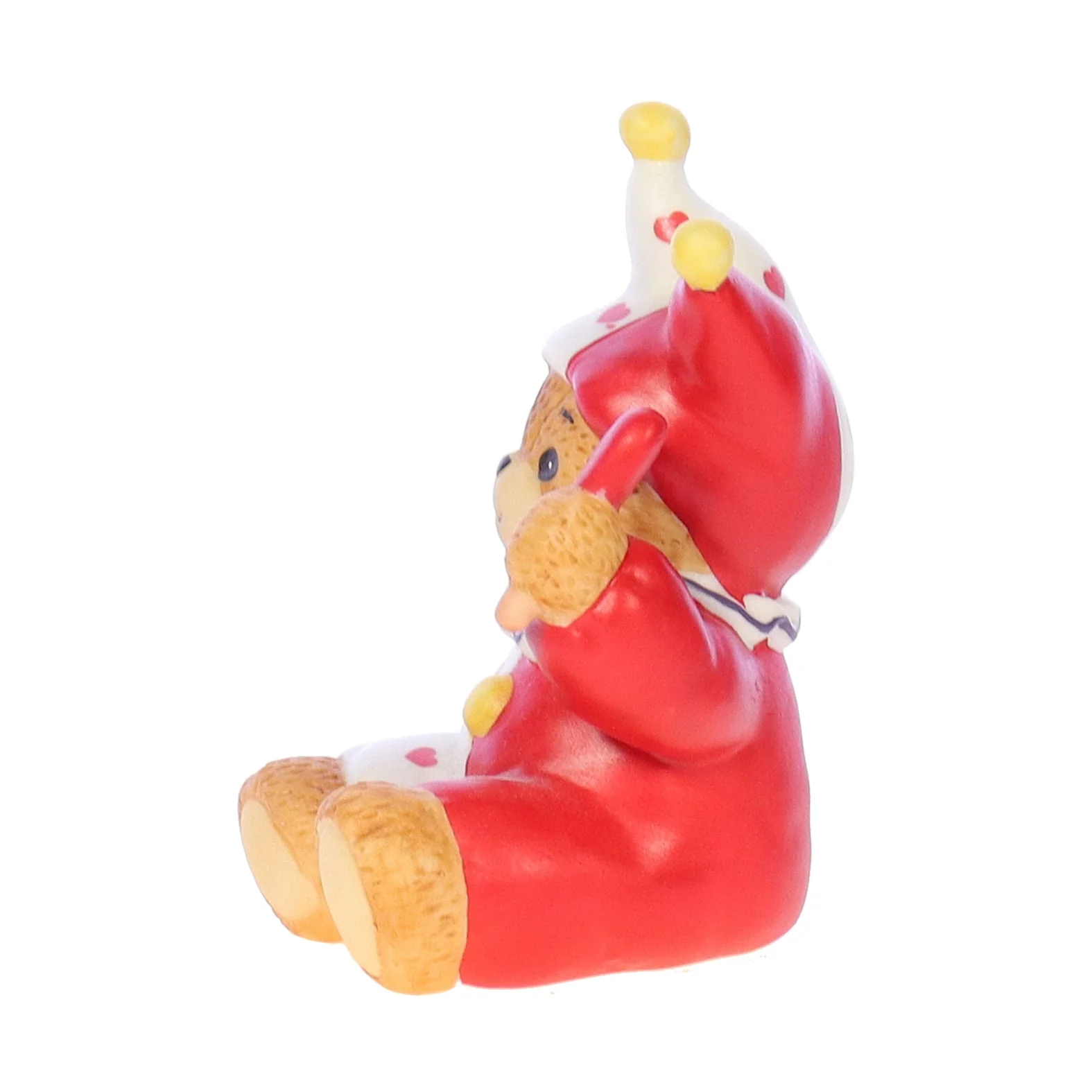 Lucy and Me Vintage 1984 Porcelain Figurine Valentine's Jester Bear - Image 3