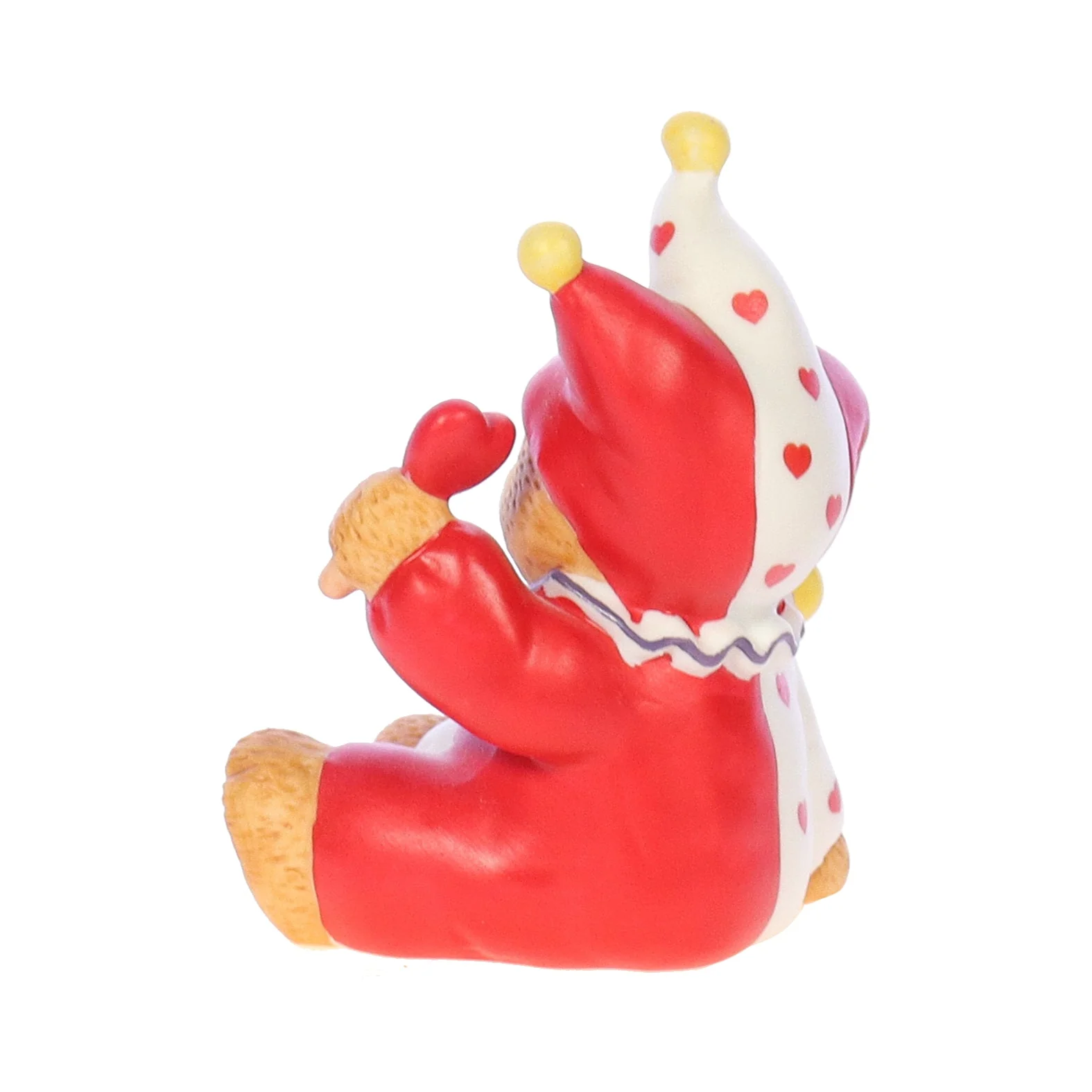 Lucy and Me Vintage 1984 Porcelain Figurine Valentine's Jester Bear - Image 4