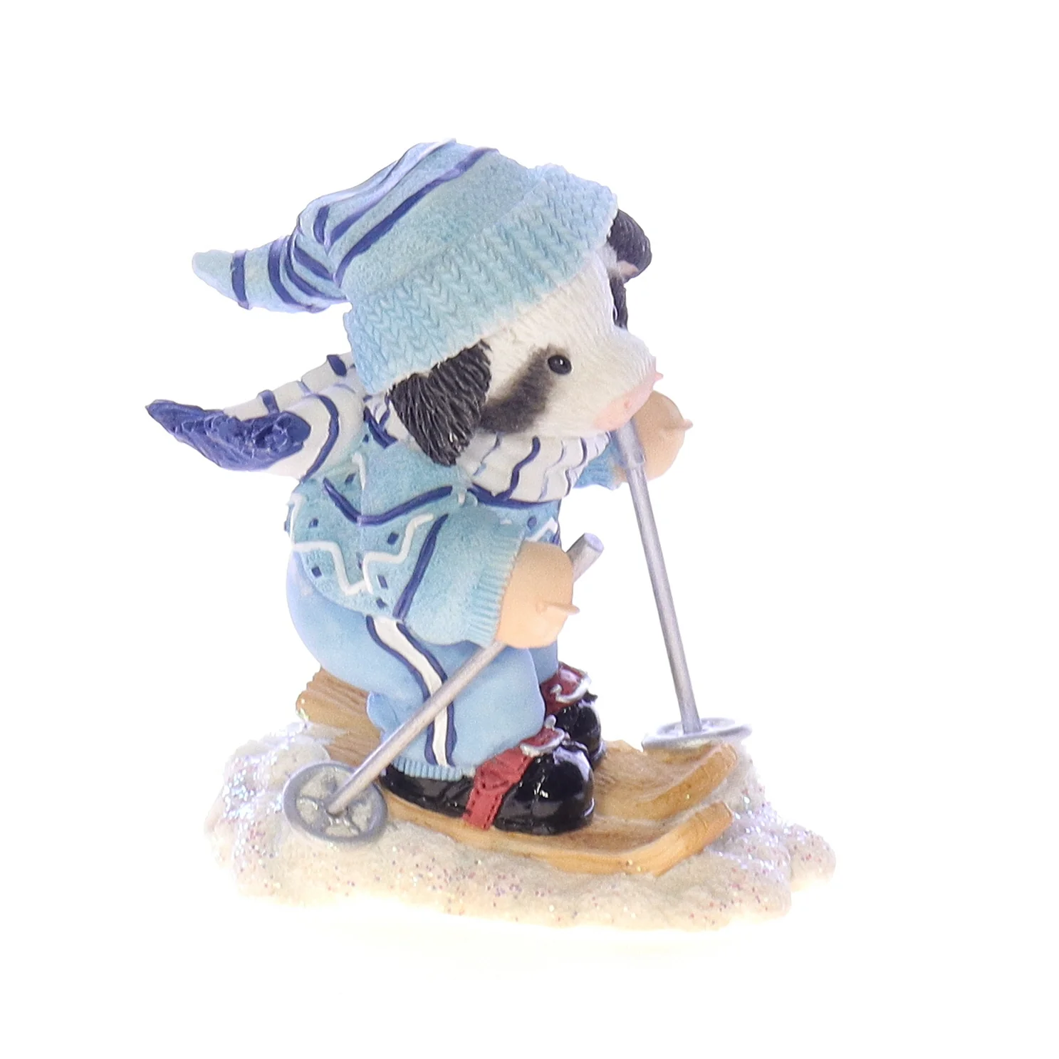 Marys Moo Moos Vintage Resin Christmas Figurine 101072 Barn To Ski 2000 3" - Image 8