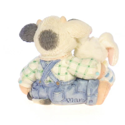 Marys Moo Moos Vintage Resin Easter Figurine 104892 Hoppy Easter To Moo 1994 2.5" - Image 5