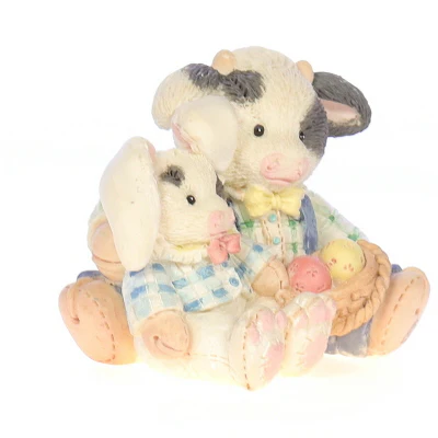 Marys Moo Moos Vintage Resin Easter Figurine 104892 Hoppy Easter To Moo 1994 2.5" - Image 8