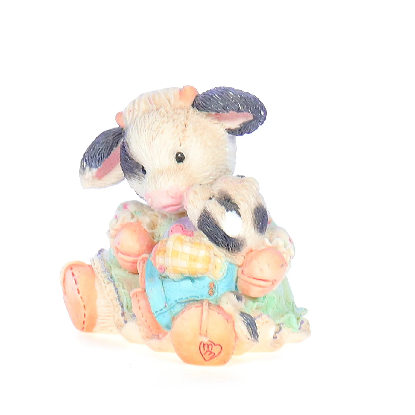 Marys Moo Moos Vintage Resin Easter Figurine 104906 An Eggspression Of Love 1994 - Image 2