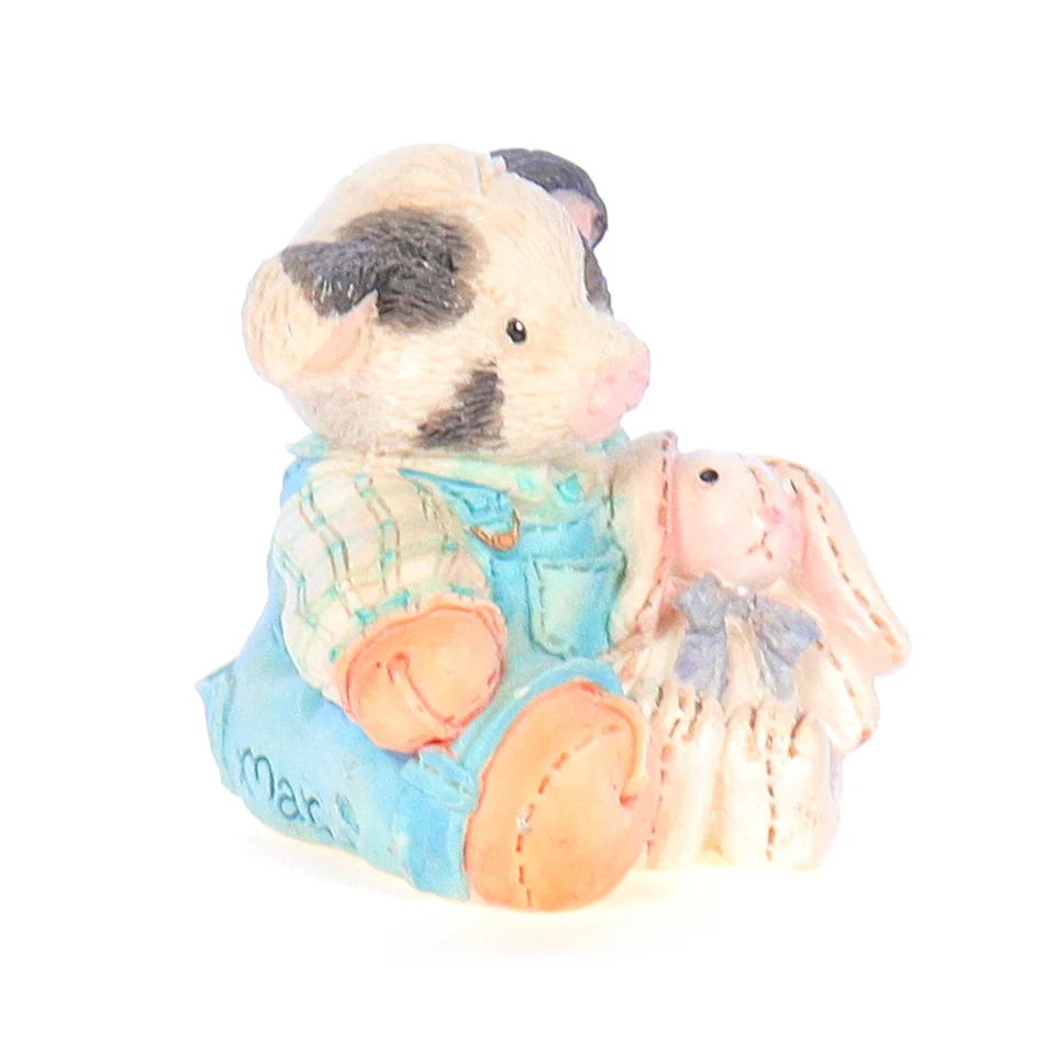 Marys Moo Moos Vintage Resin Easter Figurine 104914 Some Bunny Loves Moo 1994 - Image 8