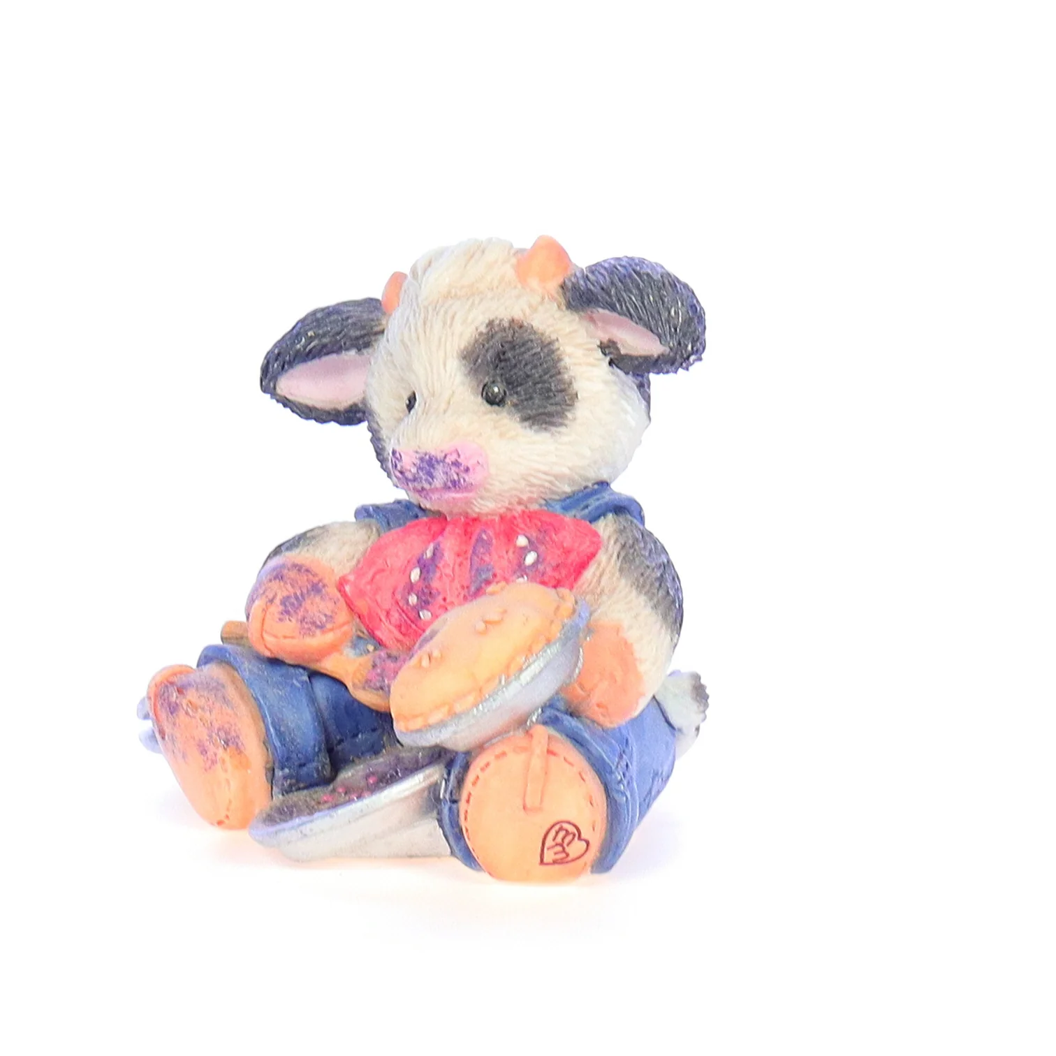 Marys Moo Moos Vintage Resin Aggriculture Figurine 125644 Cow Pies 1994 2.25" - Image 2
