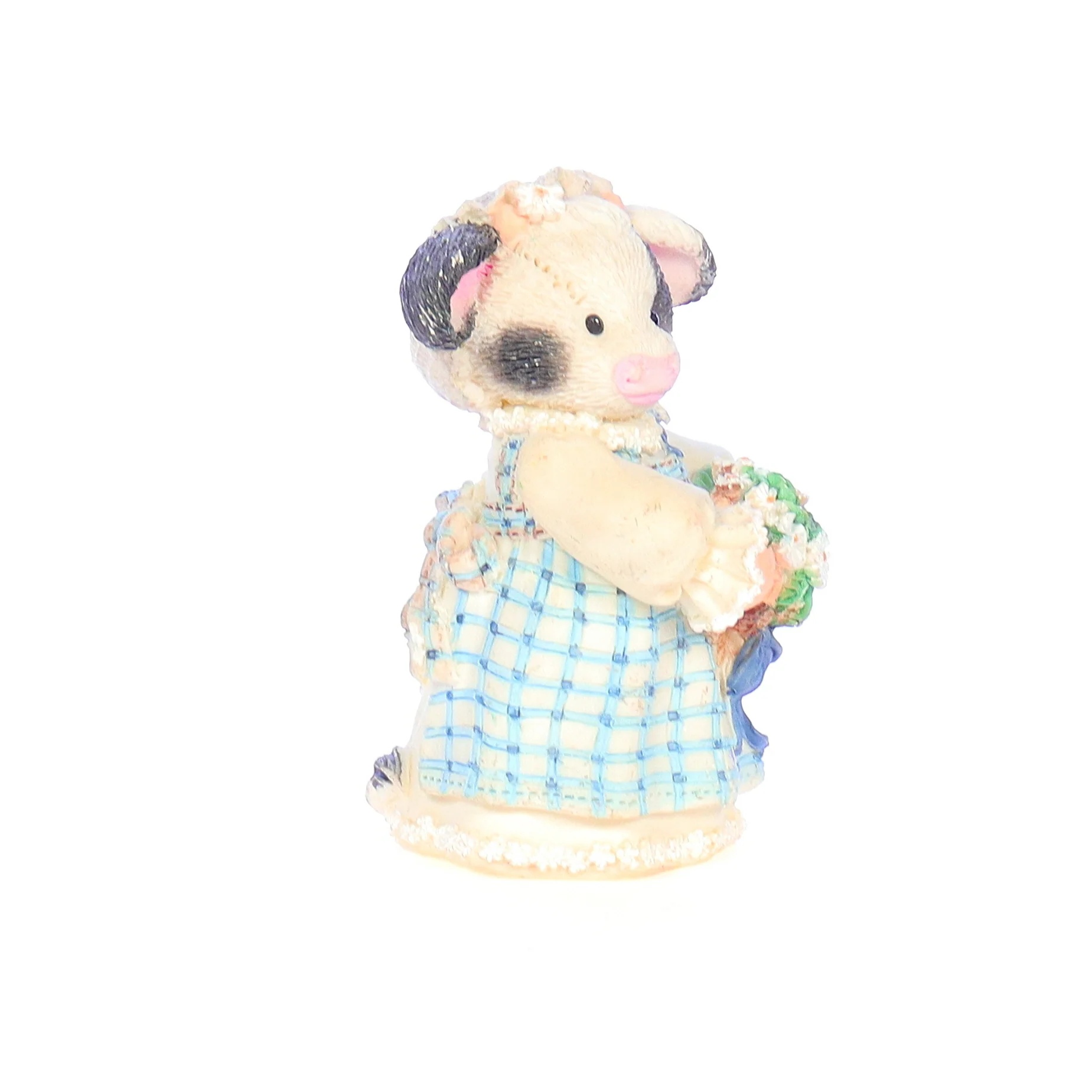 Marys Moo Moos Vintage Resin Wedding Figurine 167517 Milk Maid 1995 3.25" - Image 8