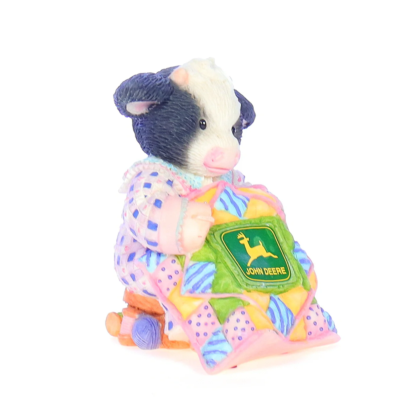Marys Moo Moos Vintage Resin John Deere Figurine 674494 You're Sew Deere To Me 3" - Image 8
