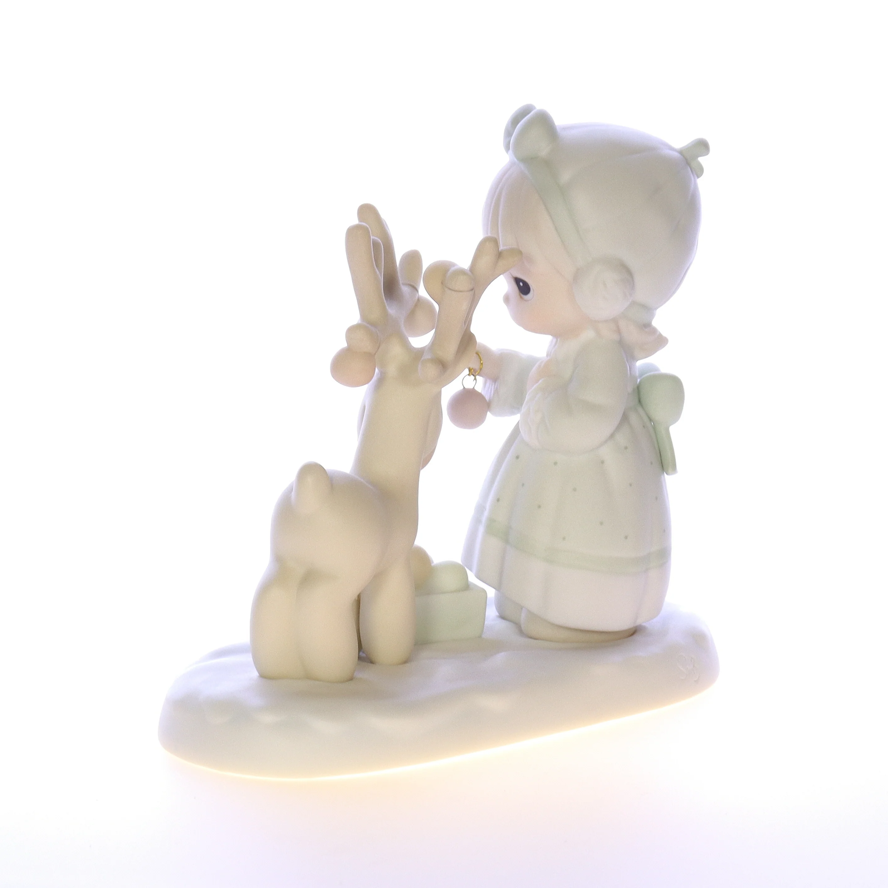 Precious Moments Vintage Porcelain Christmas Figurine 522317 1989 5.5" - Image 4