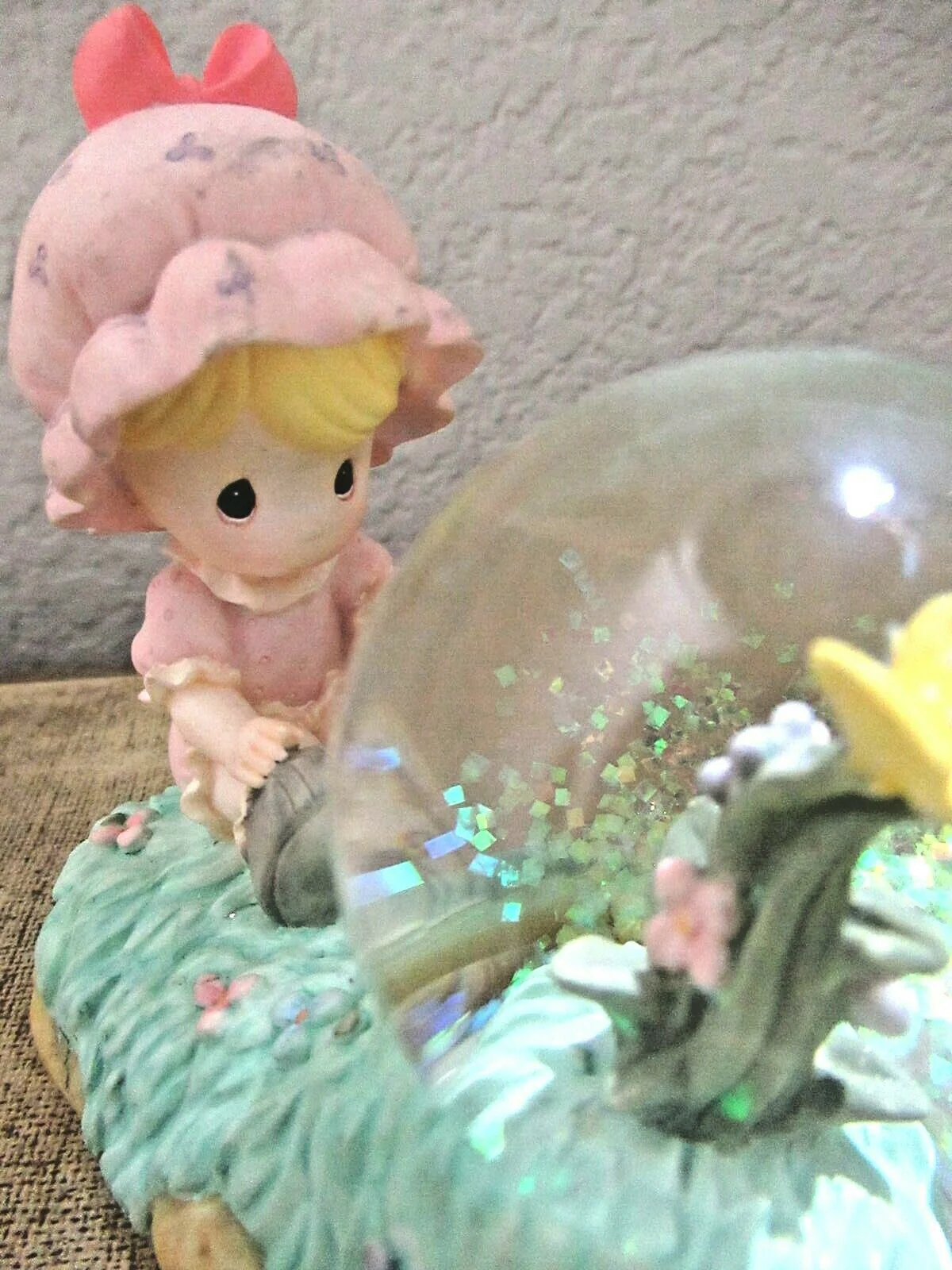 Precious Moments by Enesco Snow Globe Precious Girl w/ Spring Flower Collectible - Image 2