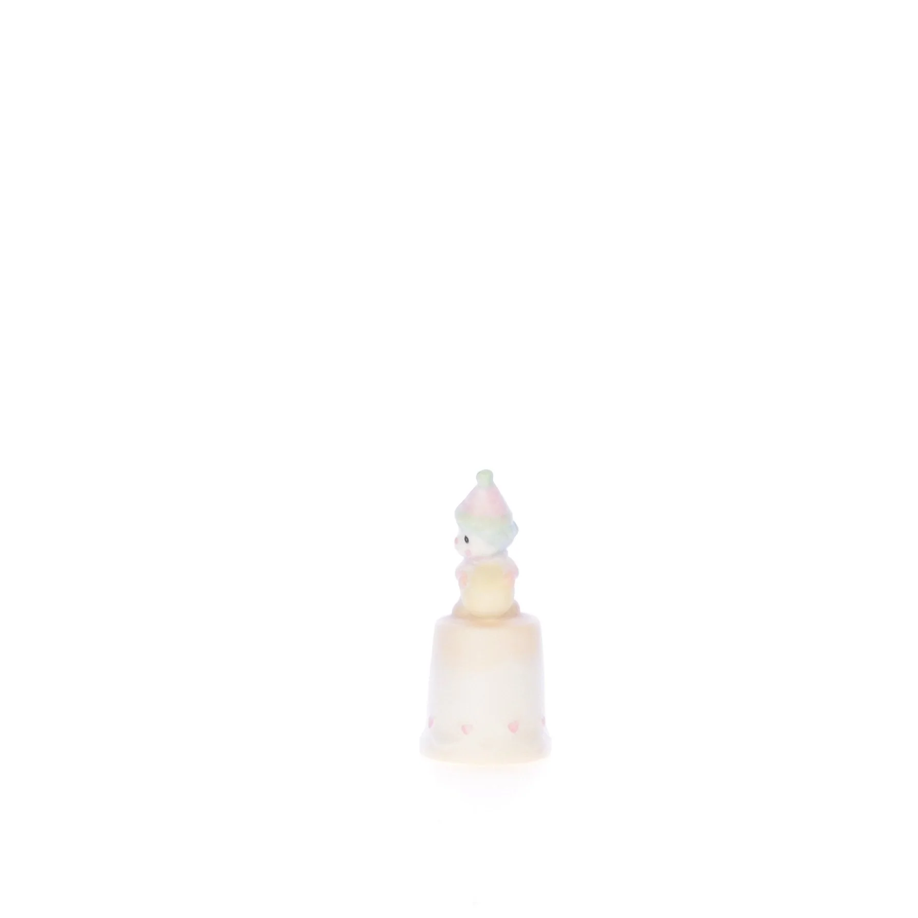 Precious Moments Vintage 1986 Porcelain Figurine Clown Thimble with Ball 100668 - Image 3
