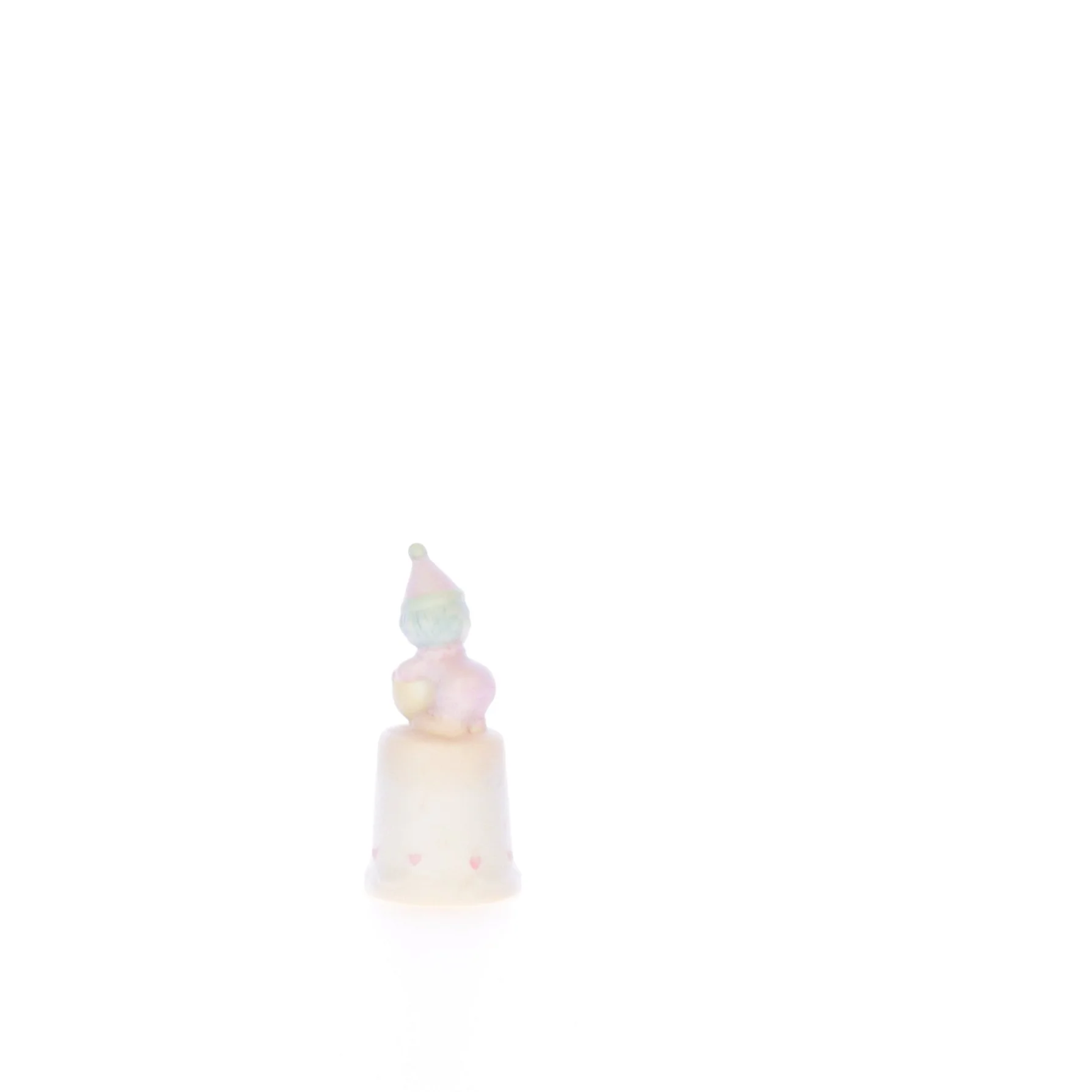Precious Moments Vintage 1986 Porcelain Figurine Clown Thimble with Ball 100668 - Image 6