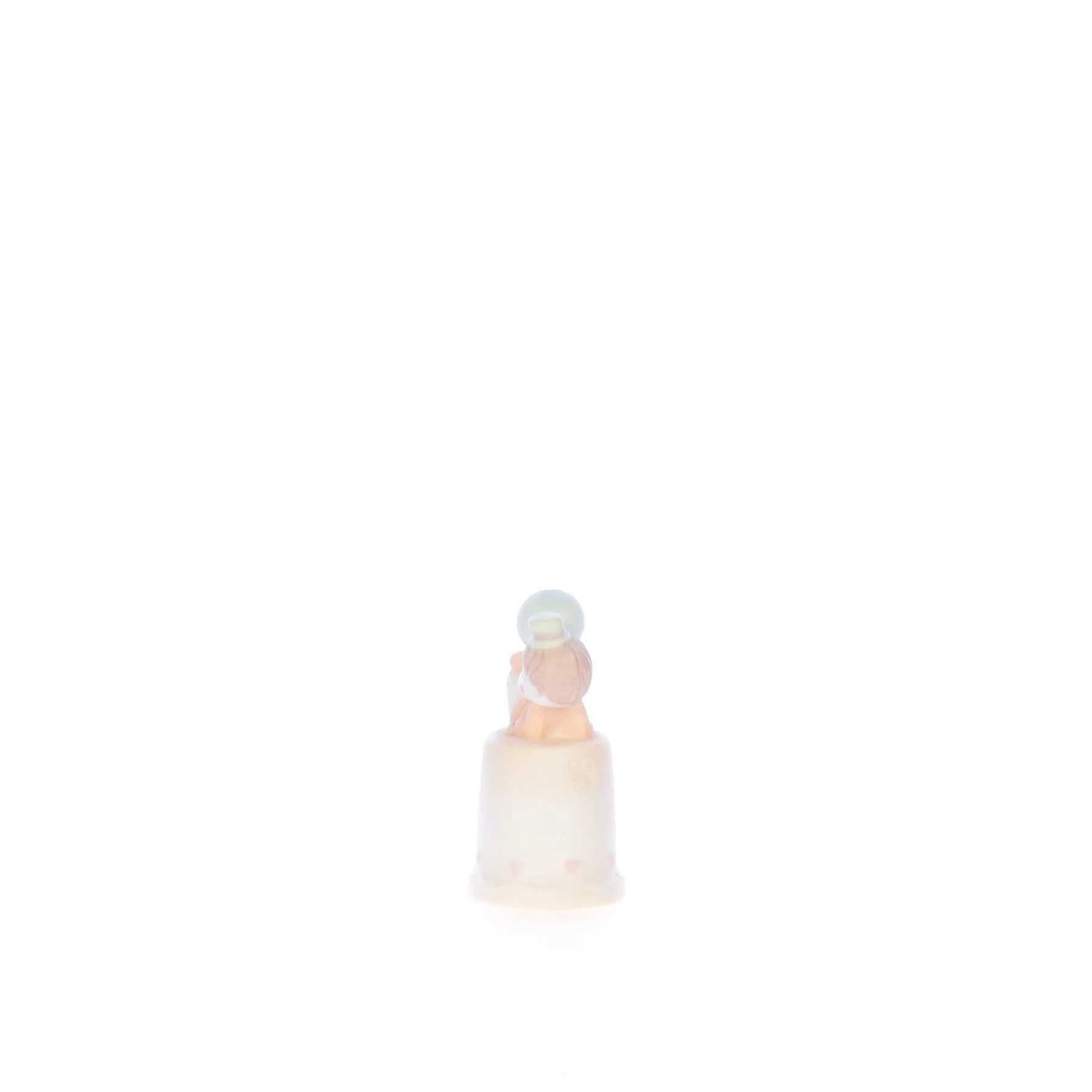 Precious Moments Vintage 1986 Porcelain Figurine Clown with Ball Thimble 100668 - Image 3