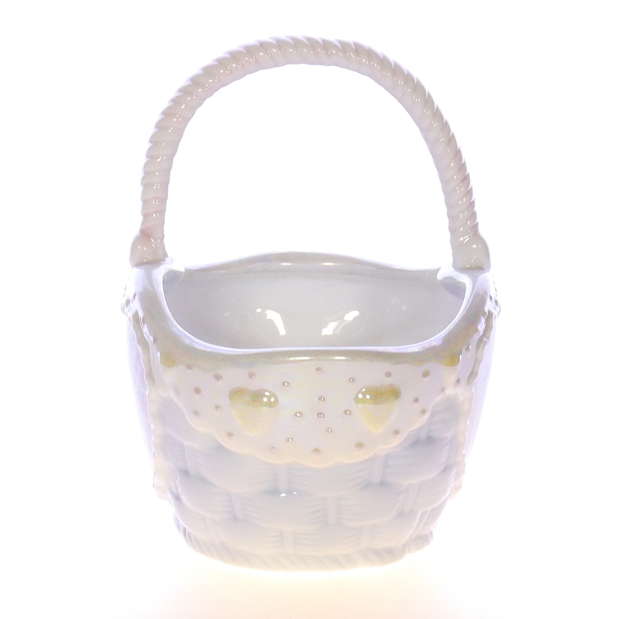 Precious Moments Vintage Porcelain Spring Basket springbasket 1996 5" - Image 3