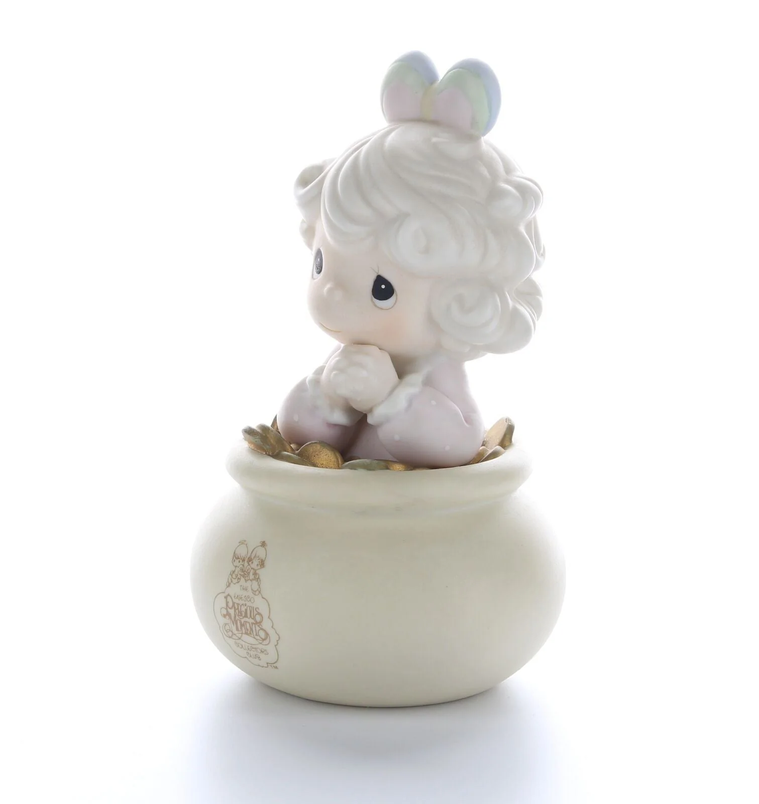 Rare Precious Moments Vintage Porcelain Figurine 1994 Symbol of Membership C0014 - Image 2