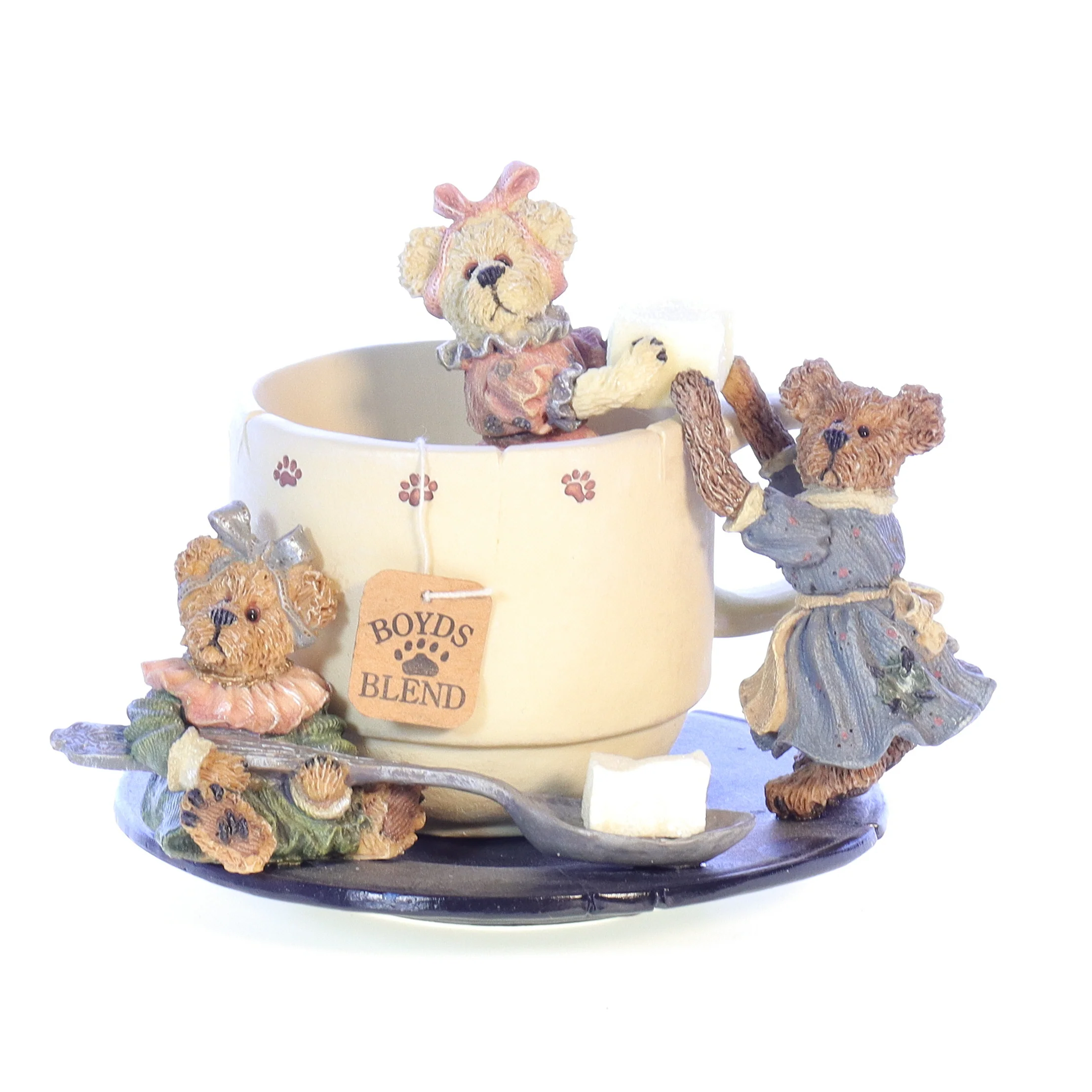 Boyds Bears Resin Figurine in Box Limited Edition Tea 02000-71 2000 3.5"