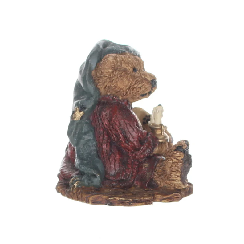 Boyds Bears Resin Figurine in Box Christmas 2002 Neville ... the Bedtime Bear 3" - Image 7