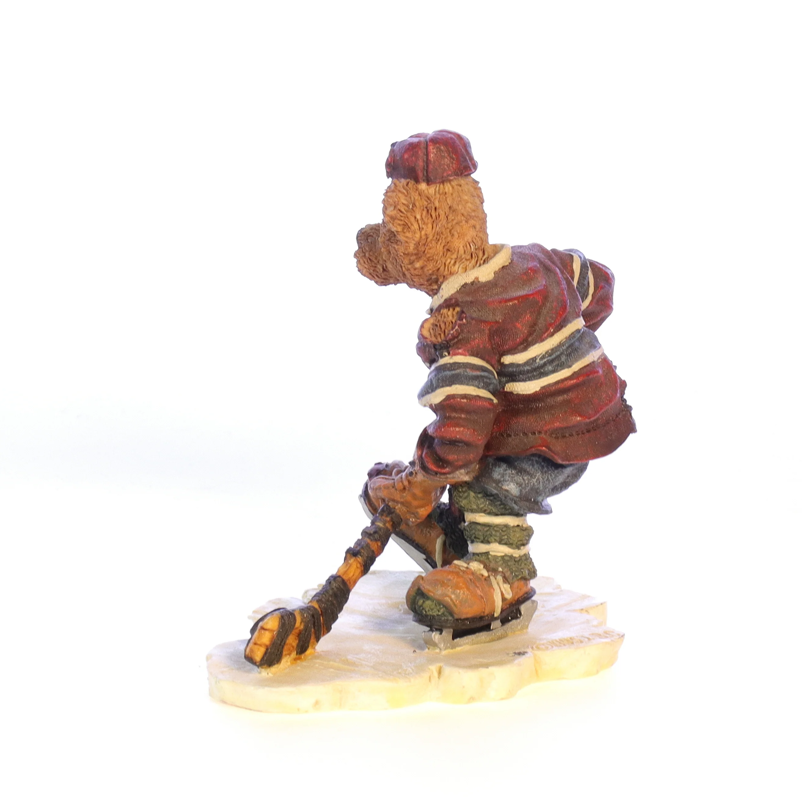 Boyds Bears Resin Figurine in Box Hockey 228305 Puck ... Slapshot 1997 4.25" - Image 4