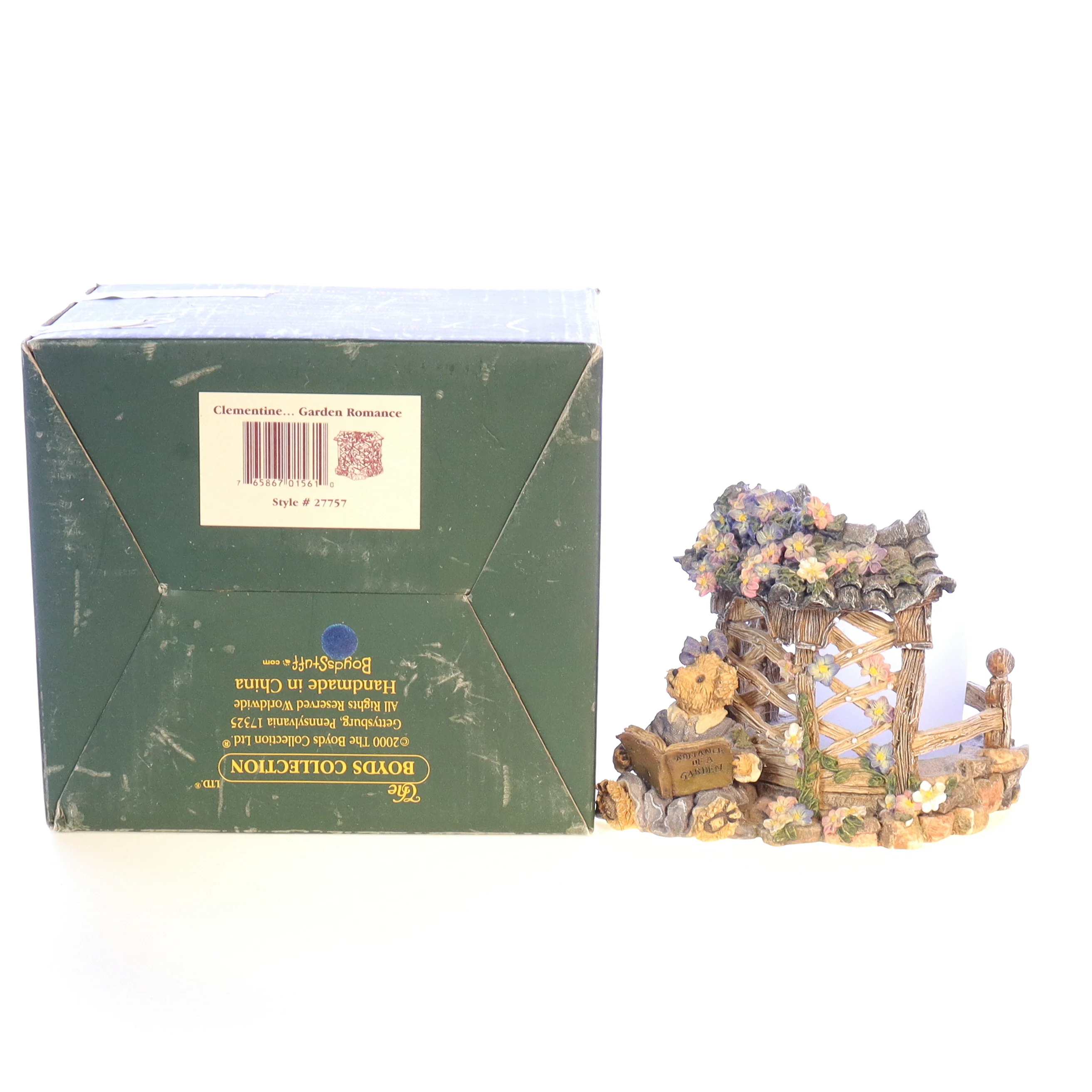Boyds Bears Resin Candle in Box Spring 27757 Clementine ... Garden Romance 2000 - Image 9
