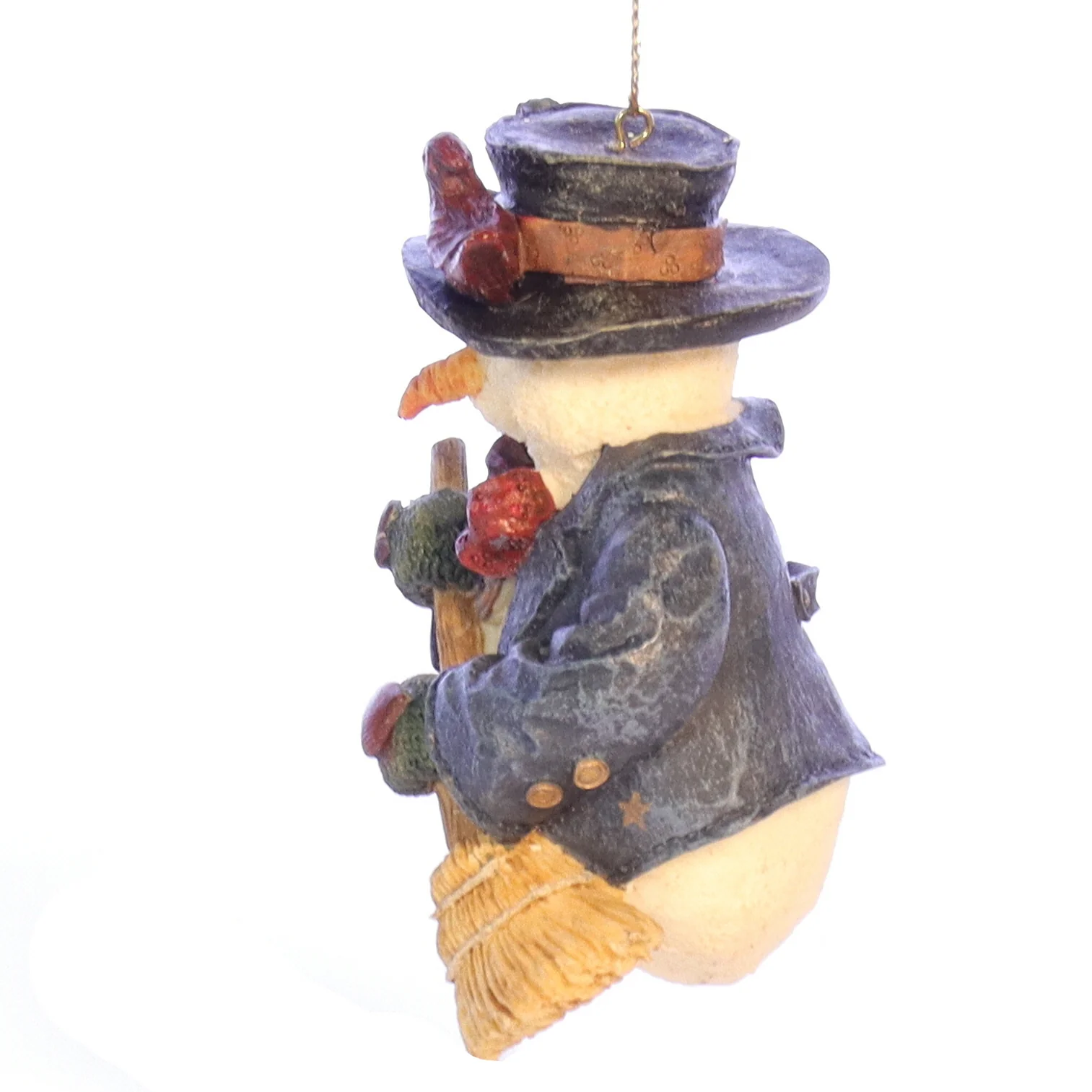 Boyds Bears Resin Ornament in Box Christmas 2565 Willie with Broom 1996 3" - Image 3