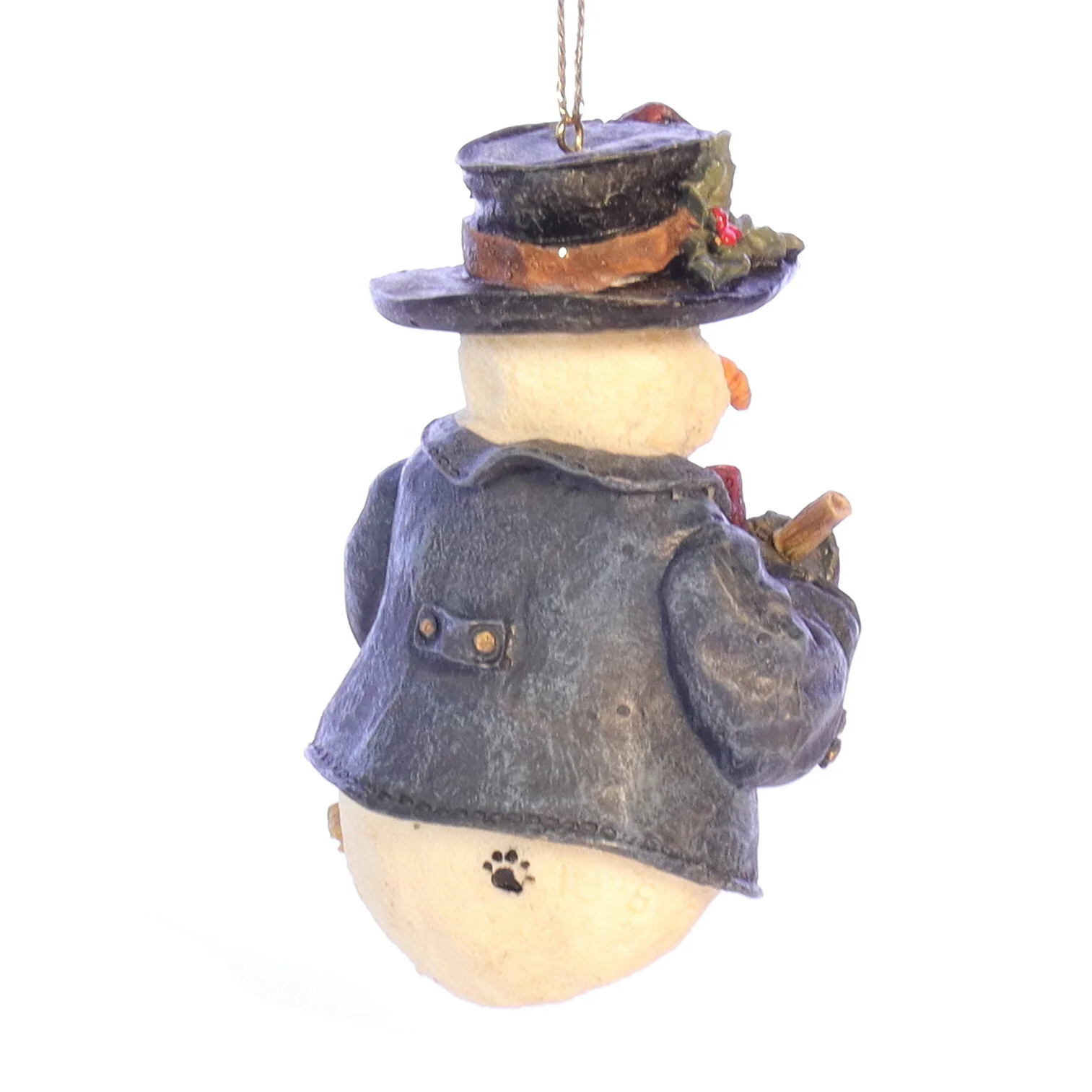 Boyds Bears Resin Ornament in Box Christmas 2565 Willie with Broom 1996 3" - Image 6