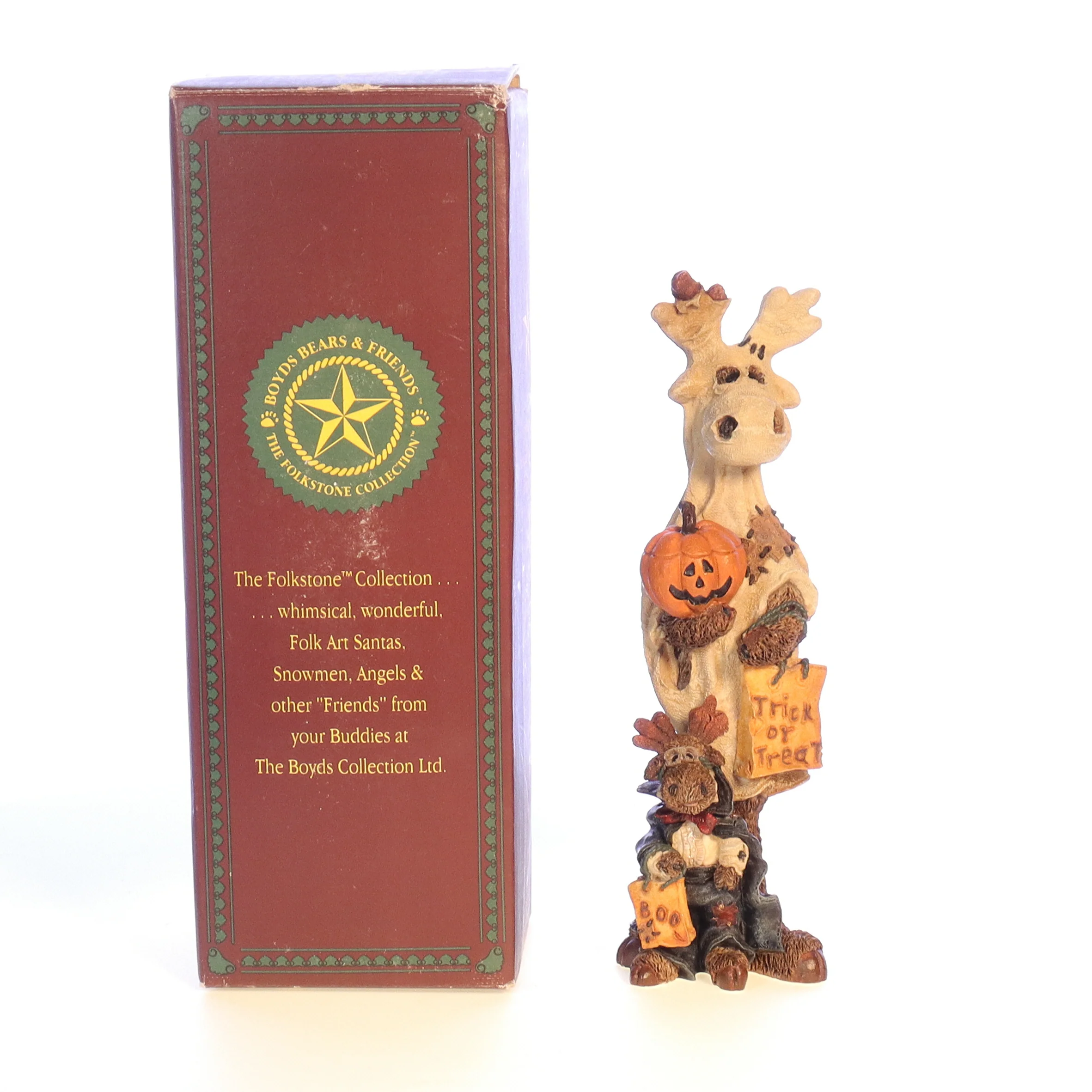 Boyds Bears Resin Figurine in Box Halloween 2831 Boowinkle VonHindenmoose 1995 - Image 9