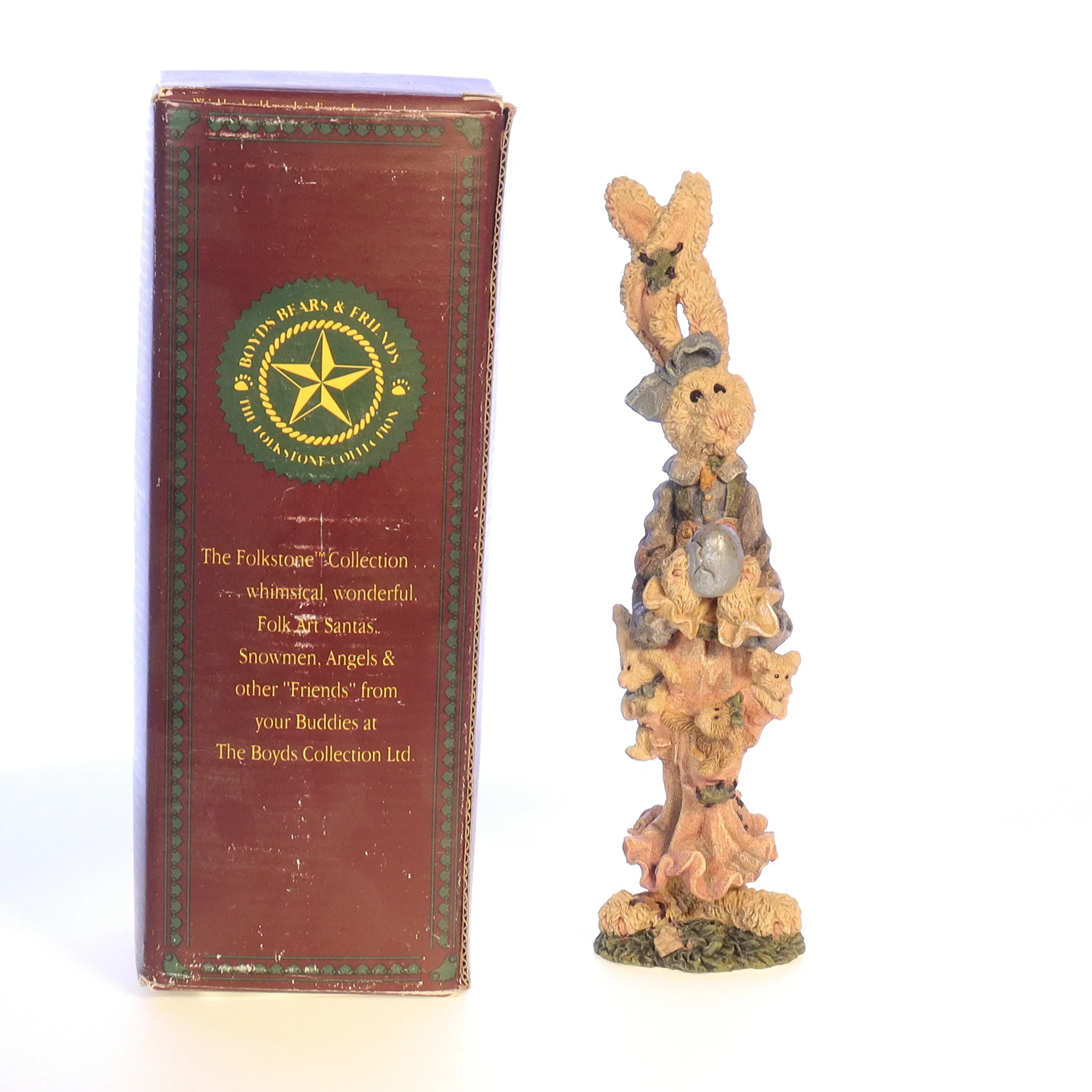 Boyds Bears Resin Figurine in Box Easter 2840 Myrtle ... Believe! 1994 8" - Image 9