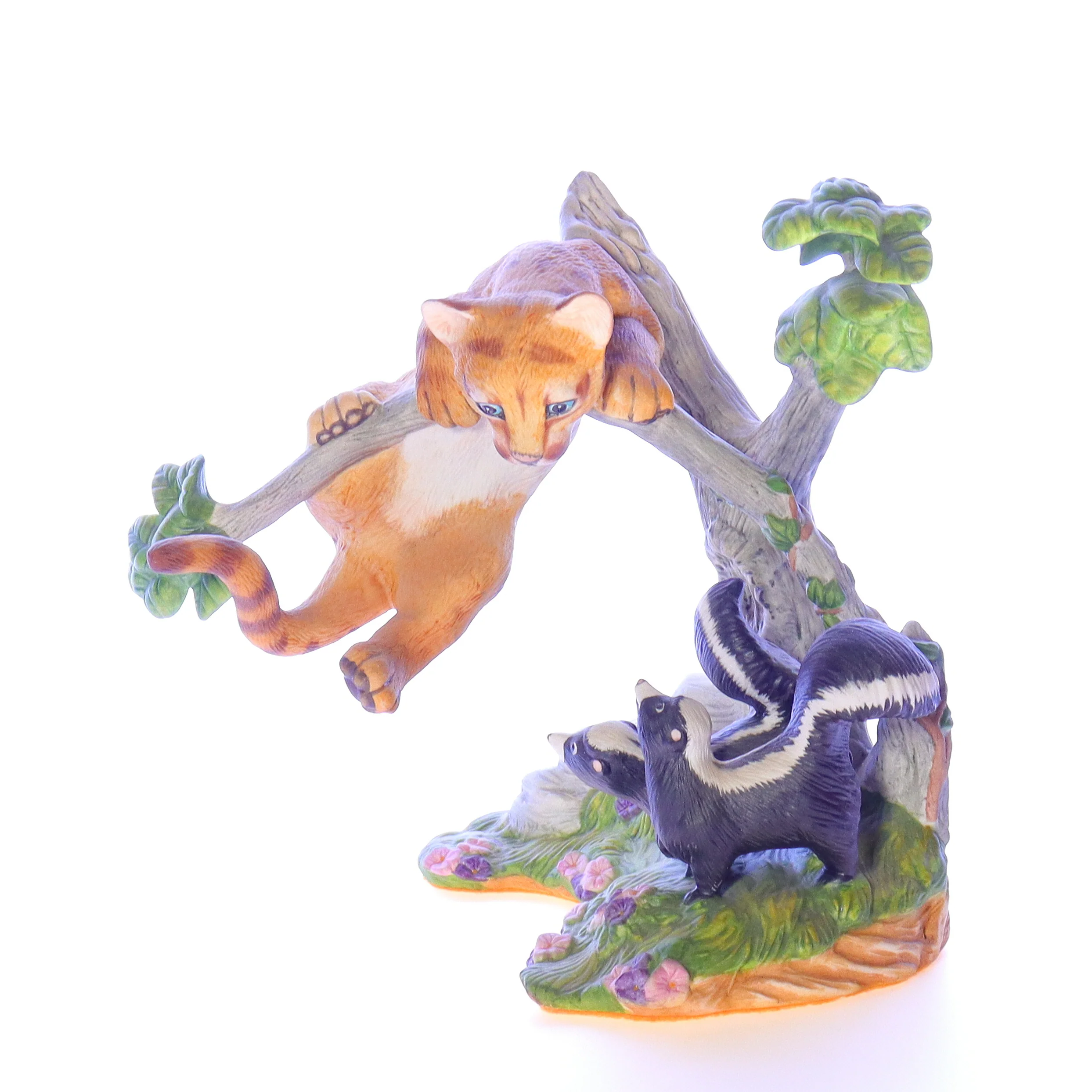 The Franklin Mint Vintage Resin Leapord Figurine Out on a Limb 1990 7" - Image 2