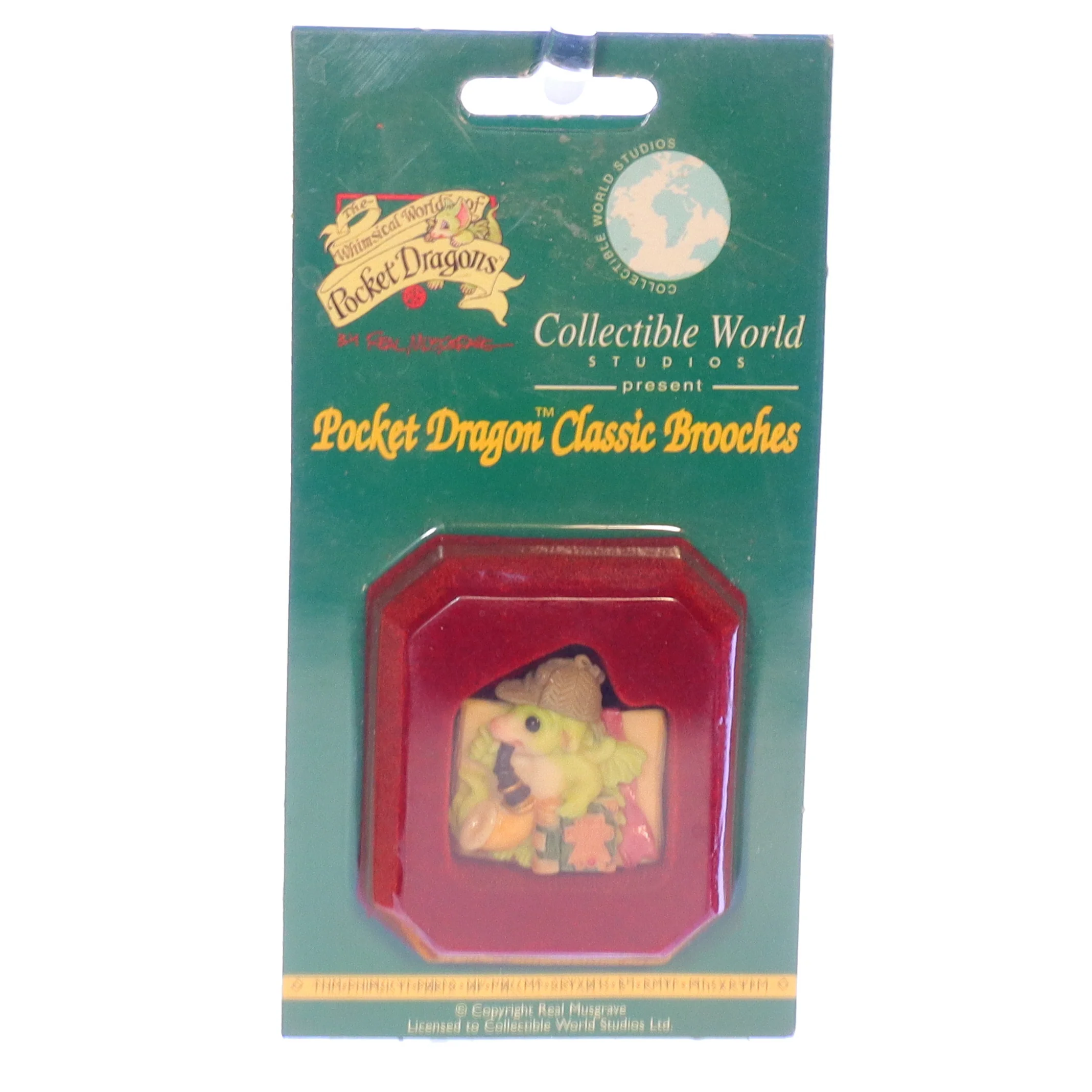 Whimsical World of Pocket Dragons Vintage Resin Fantasy Pin or Brooch 02737 1.5"